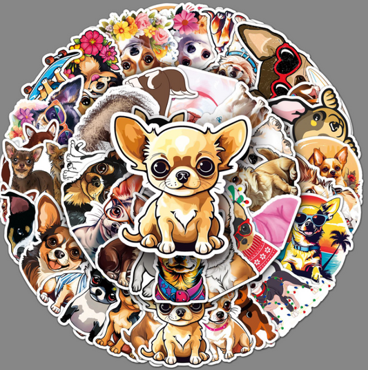 Custom Chihuahua Doodle Cartoon Stickers